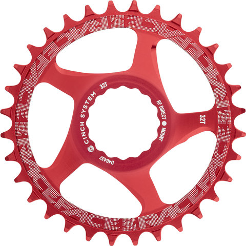 Race Face Plato Narrow Wide Cinch Direct Mount, 10/11/12 velocidades - red/32 dientes