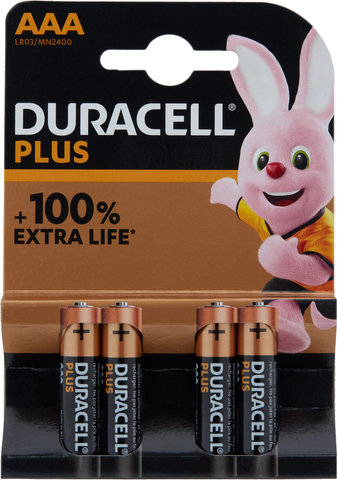 Duracell Alkalibatterie AAA LR03 Plus - 4 Stück - universal/universal