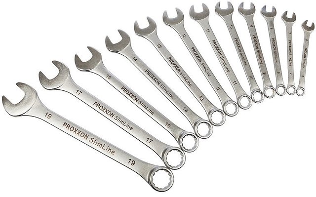 Proxxon SlimLine 12-Piece Open-Ring Wrench Set - silver/universal