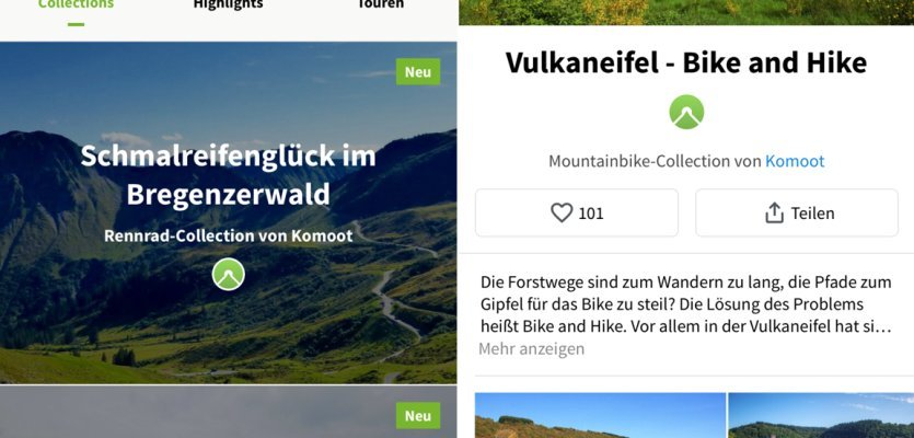 Komoot Fahrrad App