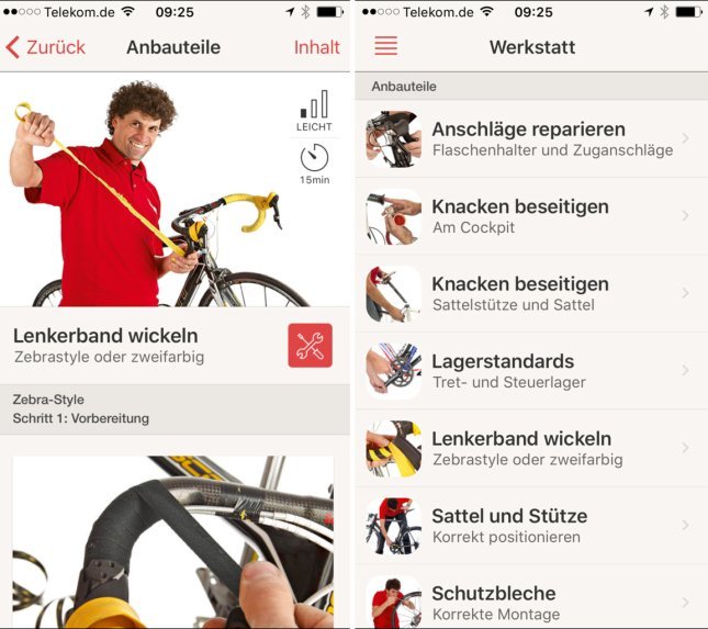 Roadbike Werkstatt App