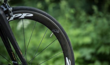 Das Zipp 302 Vorderrad.