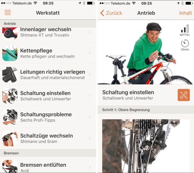 MTB Werkstatt App