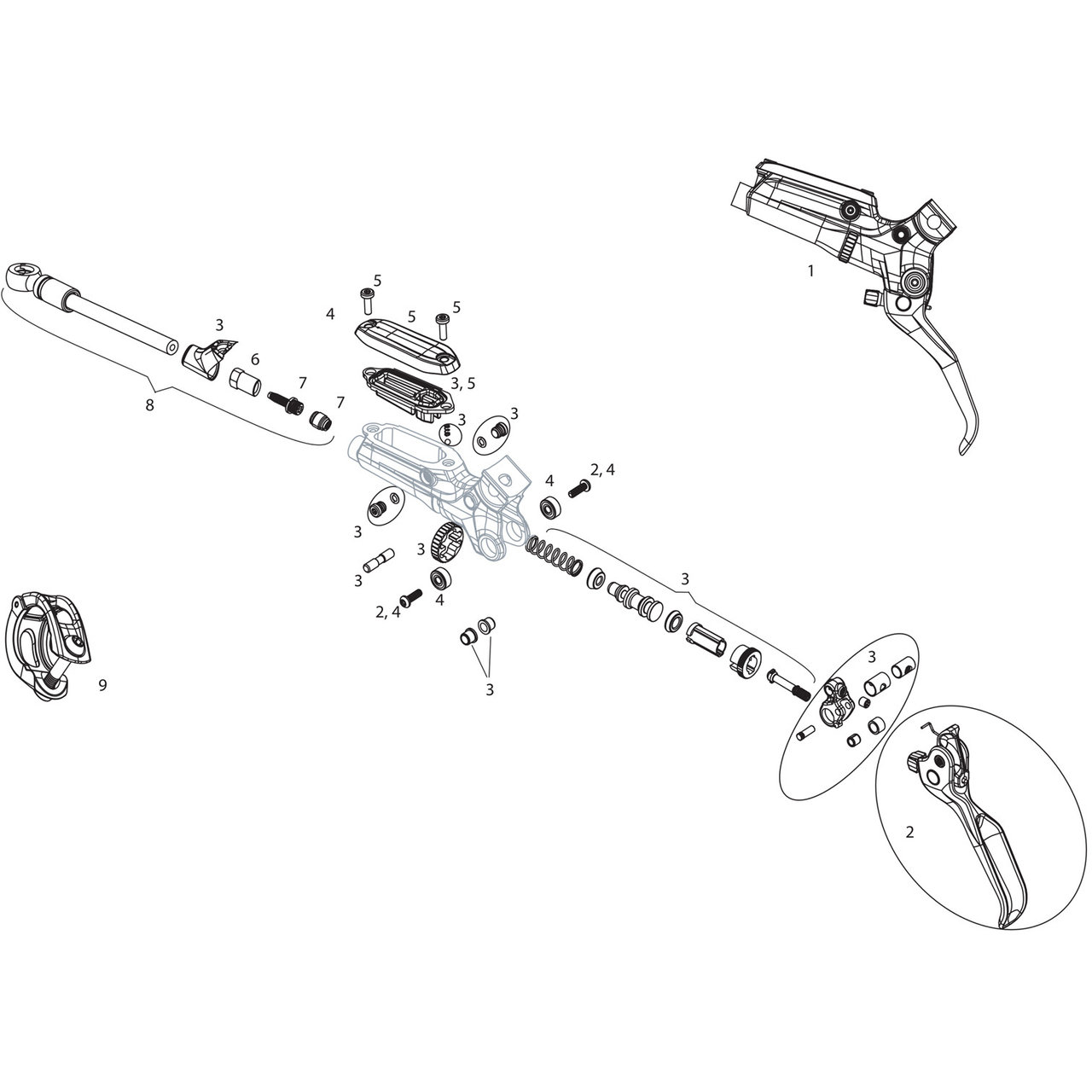 SRAM Guide RSC Brake Lever Parts 2017 2018 bike components