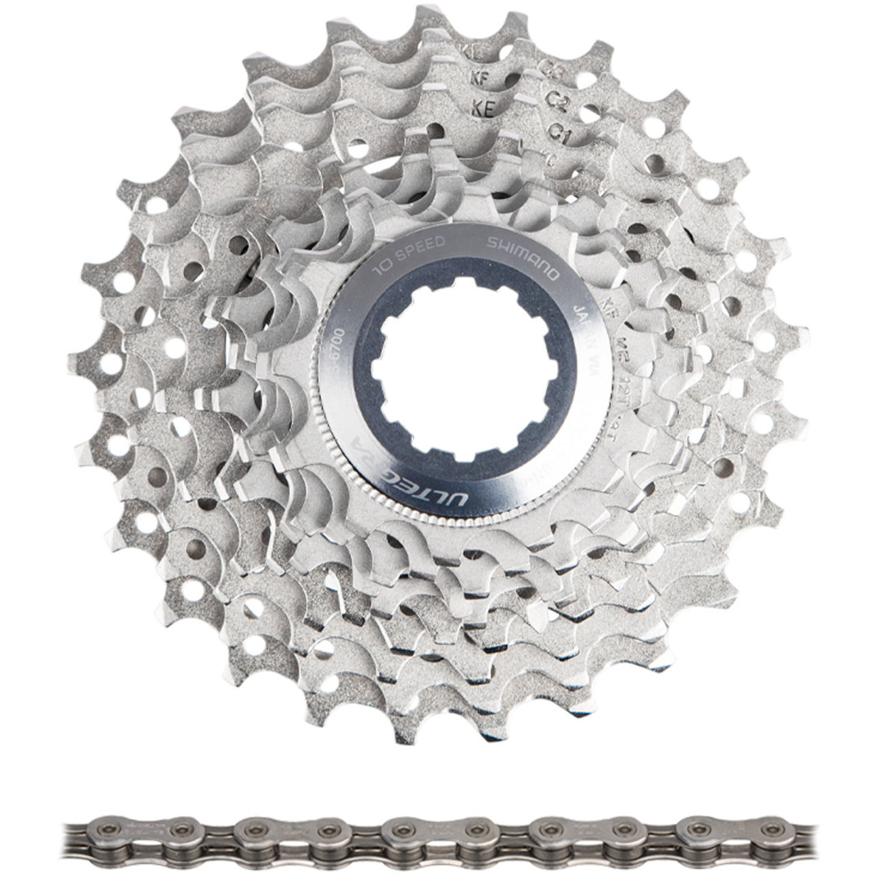 Shimano Ultegra CS 6700 Cassette CN 6701 10 speed Chain Wear Tear Set