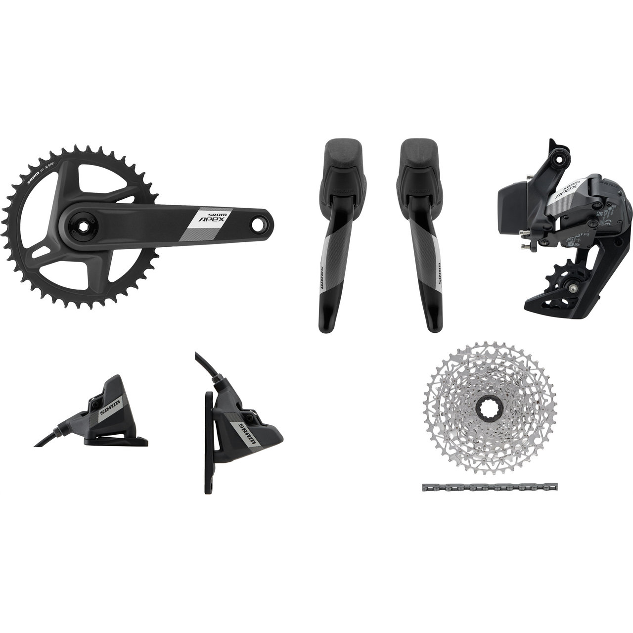 SRAM Apex 1 Wide XPLR AXS 1x12 Speed Groupset bike components