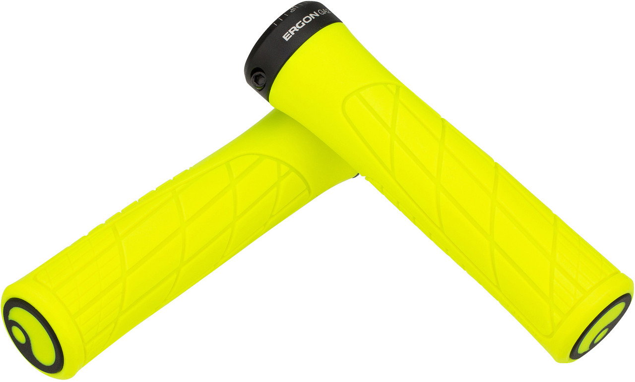 neon yellow mountain bike grips