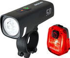 Sigma Aura 50 front light + Hiro 10 rear light light set with StVZO approved