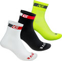 GripGrab Tricolore Regular Cut Socken 3er-Pack