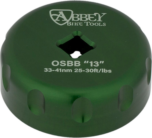 Abbey Bike Tools Bottom Bracket Socket Single Sided for e*thirteen - green