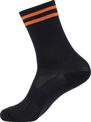 bc original Chaussettes Bike 8" - black-orange/41-43