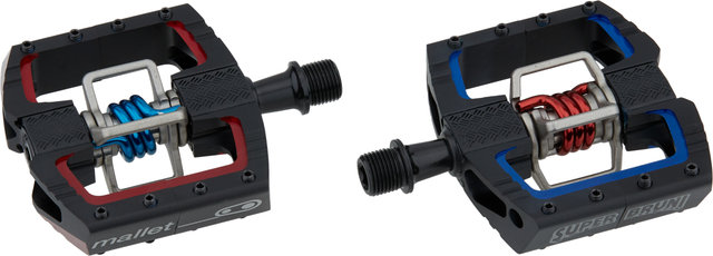 crankbrothers Pedales de clip Mallet DH Superbruni Edition - black-red-blue