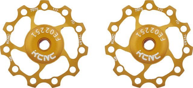 KCNC Jockey Wheel Aluminum Jockey Wheels - 1 Pair - gold/11 tooth