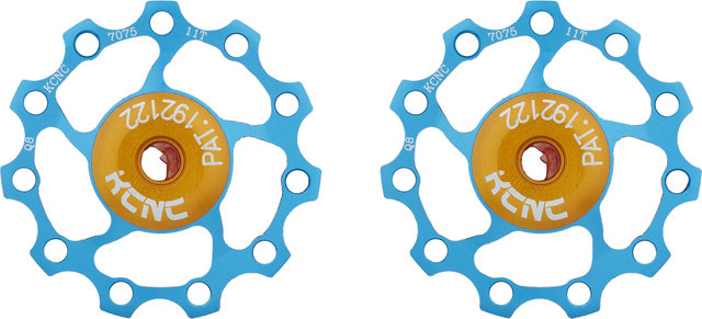 KCNC Roulette jockey alu galets de dérailleur - 1 paire - blue/11 dents