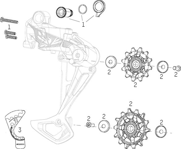 SRAM Piezas de repuesto para sistemas de cambios SX Eagle - 2