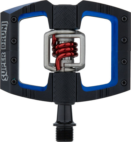 crankbrothers Mallet DH Superbruni Edition Clipless Pedals - black-red-blue