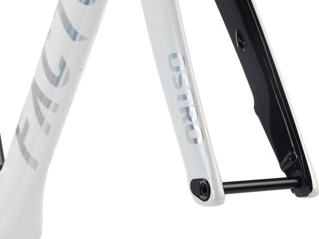 Factor Kit cadre en carbone OSTRO V.A.M. Disc T47a Shimano blanc nacré-chrome - pearl white-chrome/54 cm, 110 mm x 38 cm, SB 0 mm