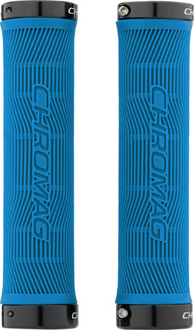 Chromag Palmskin Lock On Handlebar Grips - blue-black/142 mm