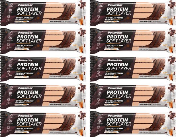 Powerbar Protein Soft Layer Protein Bar - 10 Pieces - chocolate toffee-brownie