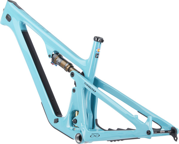 Yeti Cycles Kit de cadre SB120 TURQ Carbon 29" - turquoise/120 /L/Axe Traversant 12 mm