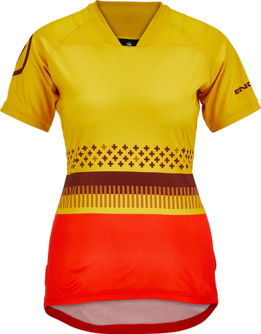 Endura Maillot para damas SingleTrack Print T S/S - saffron/S