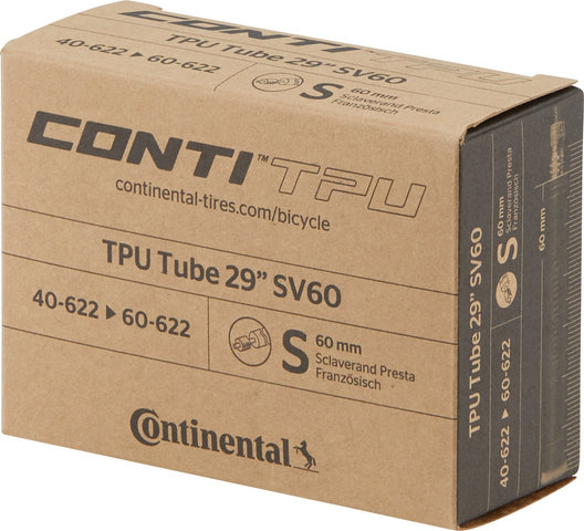 Continental Cámara de aire TPU 29" - transparente/Válvula Presta (SV)/40-622 à 60-622/40-60 x 622 SV 60 mm/60 