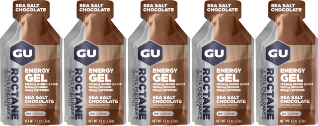 GU Energy Labs Roctane Energy Gel - 5 Pack - sea salt-chocolate