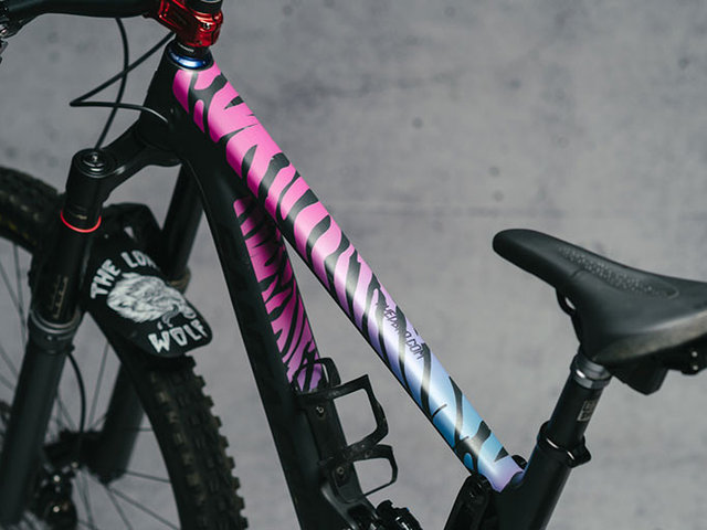 DYEDBRO MTB Frame Protection Film Set - zebra retro gloss