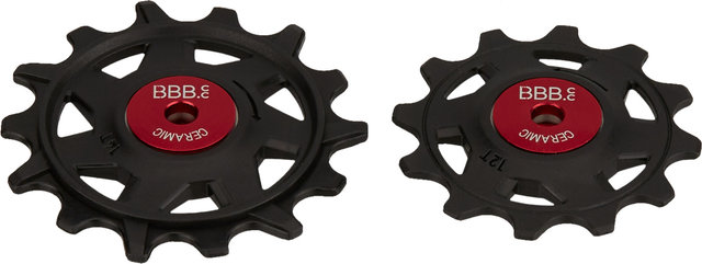 BBB Galets de Dérailleur RollerBoys Ceramic BDP-17 pour SRAM 12 vitesses - noir/12 dents (galet guide), 14 dents (galet tendeur)