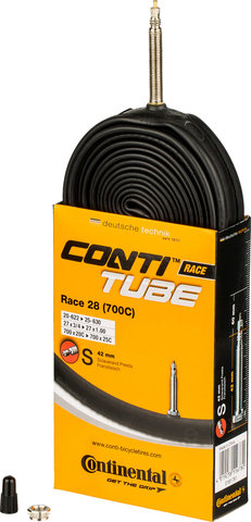 Continental Cámara de aire Race 28 - 2 unidades - universal/Válvula Presta (SV)/20-622 a 25-630/20-25 x 622-630 Presta 42 mm/42 