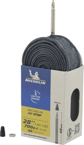 Michelin Cámara de aire A3 Airstop para 28" - universal/33-622 a 46-622/Válvula Presta (SV)/33-46 x 622-635 SV 48 mm/48 