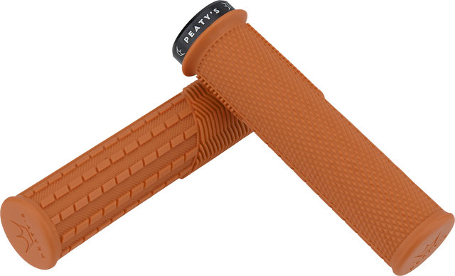 Peaty's Poignées de guidon Knurl Lock-On Monarch Grips - mango/thin