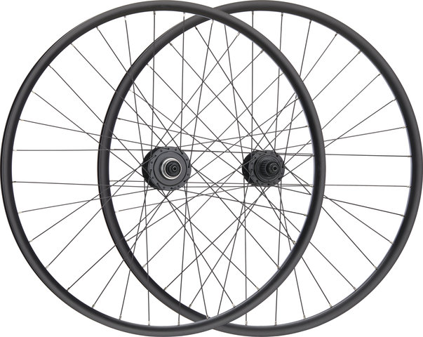 bc basic Urban Deore Disc Center Lock P-22 28" Wheelset - black/28" Set (Front 9x100 Dynamo + Rear 10x135) Shimano Micro Spline