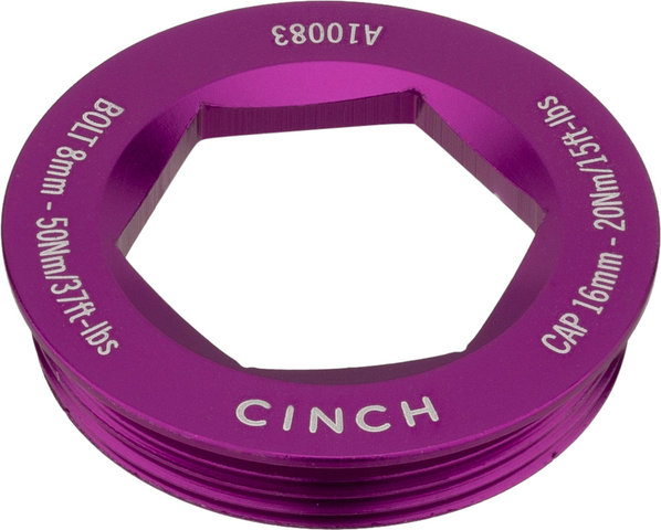 Race Face Puller Cap Drive Side for Cinch Crank Bolt - purple