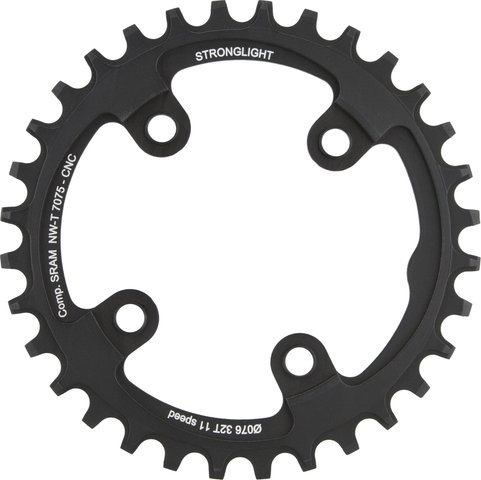 Stronglight SRAM XX1 Chainring 11-speed, 4-Arm, 76 mm BCD - black/32 tooth