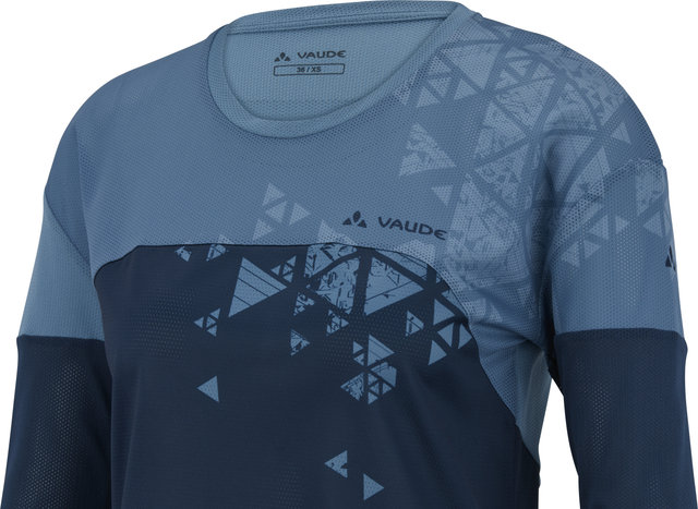 VAUDE Womens Moab LS T-Shirt V - blue gray/36