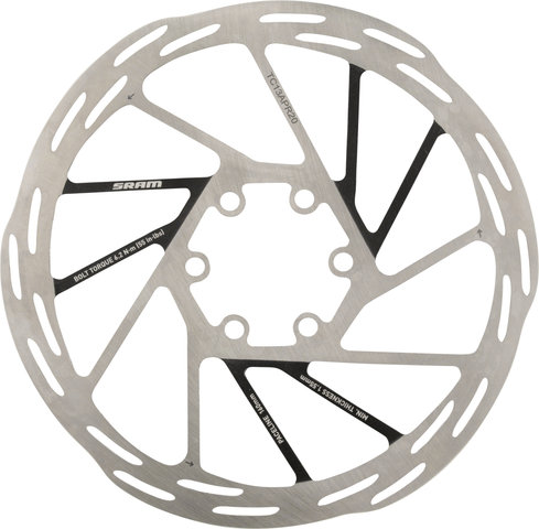 SRAM Paceline Rounded 6-bolt Brake Rotor - black-silver/160 mm