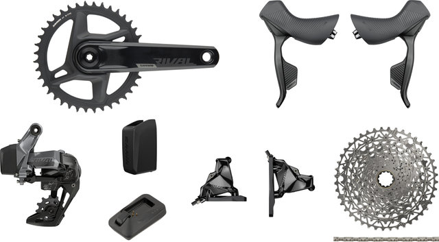 SRAM Rival 1 Wide XPLR 1x12-speed 40 eTap AXS Groupset - black/SRAM XDR/10-44/SRAM XDR/none/170,0 mm/without