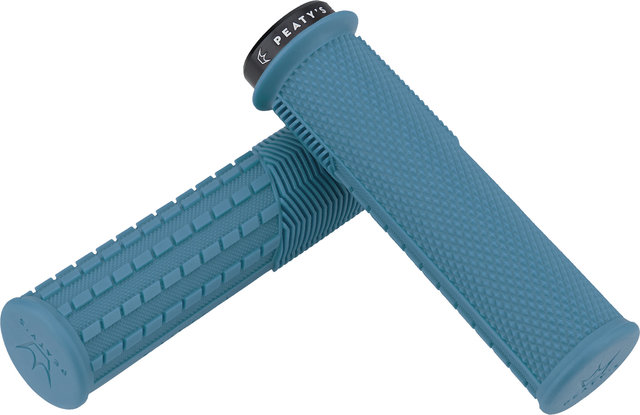 Peaty's Poignées de guidon Knurl Lock-On Monarch Grips - turquoise/thick