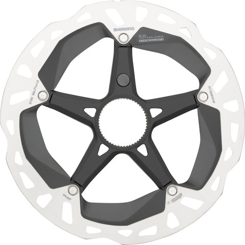 Shimano RT-EM910 Center Lock Brake Rotor for STEPS w/ External Teeth - silver-black/180 mm