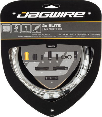 Jagwire 2X Elite Link Schaltzugset - silver