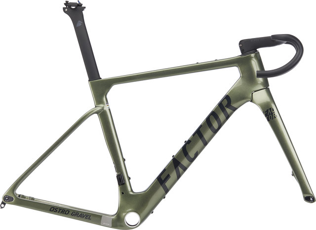 Factor OSTRO Gravel V.A.M. Disc Olive Green Carbon Frame Kit - olive green/54 cm, T47a Micro Spline