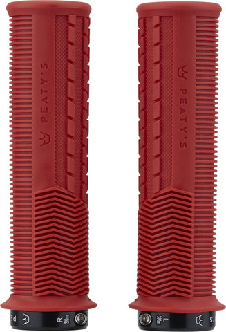 Peaty's Poignées de guidon verrouillables Monarch Grips Mushroom - red/thick