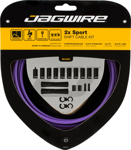 Jagwire 2X Sport Schaltzugset - purple