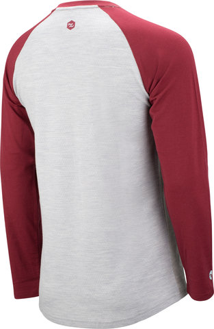 bc original Merino L/S Bike Shirt - silver-grey melange-wine red/S