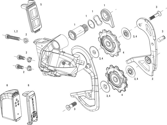 SRAM Piezas de repuesto para sistemas de cambios Red eTap® - 1/universal