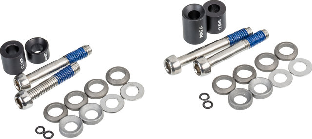 Avid Stainless Steel Disc Brake Adapter +20S Spacer Set for PM to PM - silver/Post Mount/200 mm, 180 mm