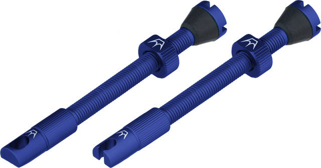 Peatys Chris King Edition MK2 Tubeless Valve 2-Pack Set - navy/Presta 60 mm