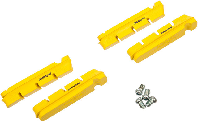 Swissstop Bremsgummis Cartridge FlashPro Carbon für Shimano/SRAM - yellow king/universal