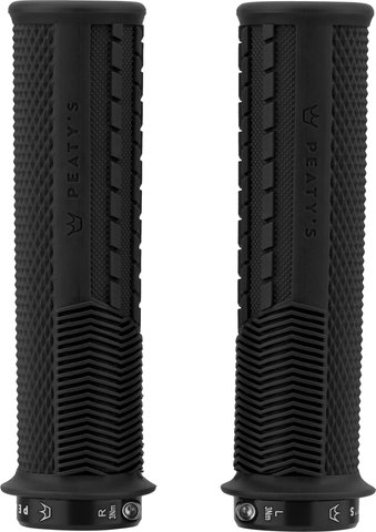 Peatys Puños de manillar Knurl Lock-On Monarch Grips - black/thick